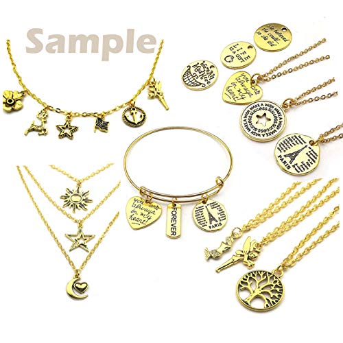300 pcs Gold Plated Stainless Steel Split Rings Jump Rings Connector Rings for Jewelry Making Necklaces Bracelet Earrings Keychain DIY Craft (13297-Gold, 4mm) - size: 4mm