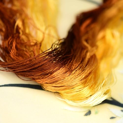 8 Skeins Mulberry Silk Floss Embroidery Thread Floss-Cross Stitch Threads China Silk Woven Jewelry Threads DIY Sewing Kits (16) - color: 16