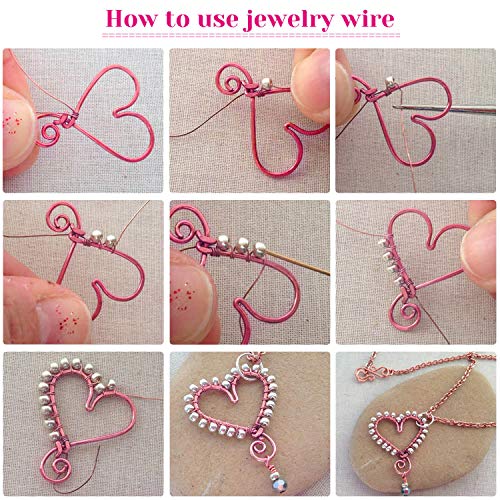 Anezus 18 Gauge Jewelry Wire for Jewelry Making, Anezus Craft Wire Tarnish Resistant Copper Beading Wire for Jewelry Making Supplies and Crafting (18 Gauge, Rose Gold) - color: Rose Gold Pink