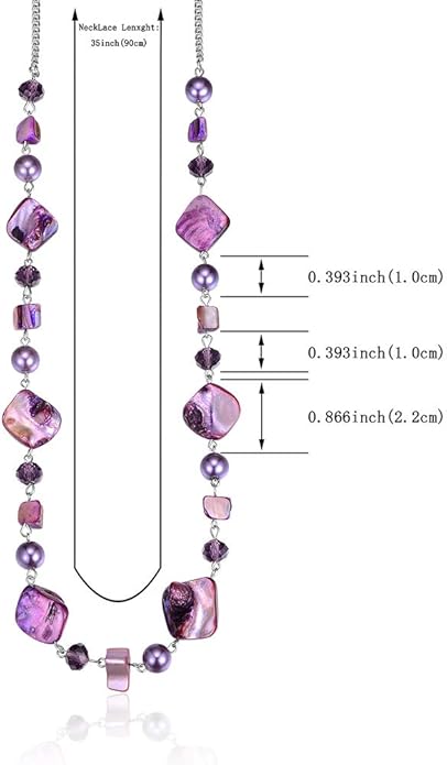 PEARL&CLUB Long Beaded Necklaces For Women - Sweater Chain Fashion Jewelry Necklace Gifts For Women