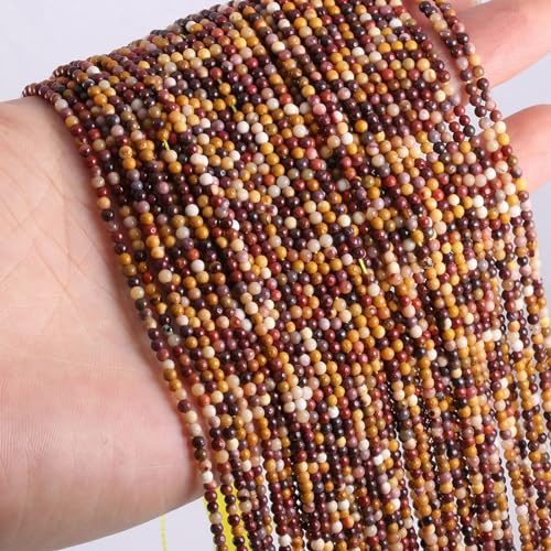 155pcs 2mm Natural Egg Yolk Stone Loose Round Beads Gemstone Smooth Samll Spacer Beads for jewerly Making Bracelet Necklace - color: Egg Yolk Stone, size: 2 mm