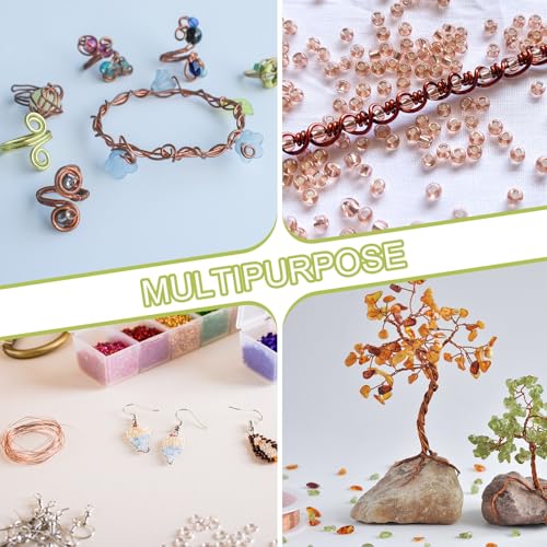 PATIKIL 99.9% Pure Copper Wire for Jewelry Making, 16 Gauge (1.3mm) Copper Craft Wire 24.6 Feet Beading Jewelry Making Supplies for Crafting Wreath Electroculture Gardening - size: 16 Gauge x 24.6 Feet