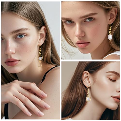 600PCS Earring Making Kits 18K Gold Earring Hooks Hypoallergenic Ear Wires Fish Hook for DIY Jewelry Making Bulk Pack - color: 18k Gold