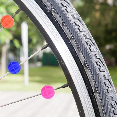Assorted Colors Bike Bicycle Wheel Spokes Plastic Clip Bead/Spoke Derections (100pcs Round Bead)