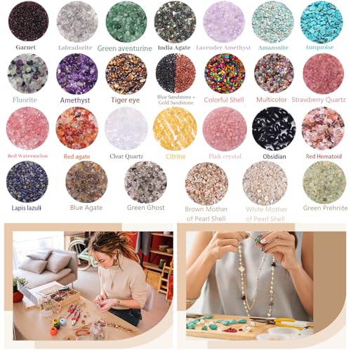400pcs Natural Chip Stone Beads for Jewelry Making Rhodochrosite 5-8mm Irregular Gemstones Healing Crystal Loose Rocks Bead Hole Drilled for Ring Earrings Necklace Bracelet Making DIY Art Crafts - color: Rhodochrosite(2 Strands-62")