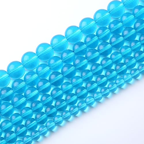 90pcs 4mm Topaz Blue Crystal Glass Beads Round Loose Spacer Beads for Jewelry Making DIY Bracelet Necklace (Blue Crystal Glass, 4mm) - color: Blue Crystal Glass, size: 4mm