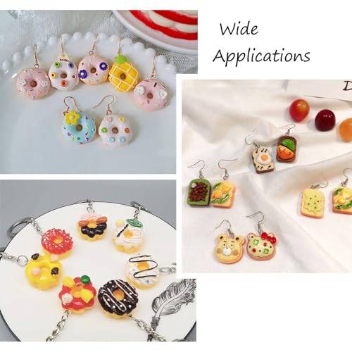 Craftdady Resin Plastic Miniature Food Snack Pendants Charms Ice Drink Juice Pendants Cute Bottle Fruit Keychain Charms Hang Ornament for DIY Craft Earring Bracelet Necklace Jewelry Making - color: Mixed Color Food