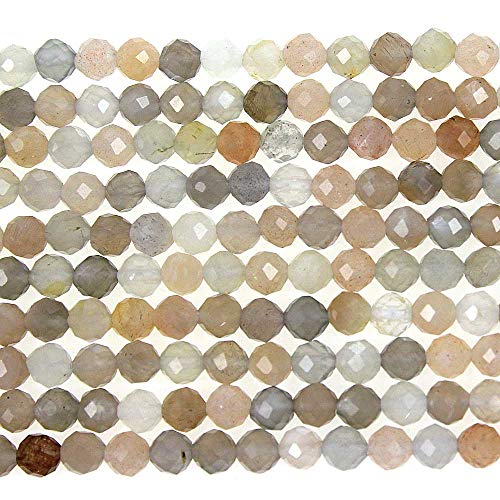 MJDCB 3mm Faceted Natural Mixed Color Sun Stone Round Loose Beads for Jewelry Making DIY Bracelet Necklace - color: Mixed Color Sun Stone