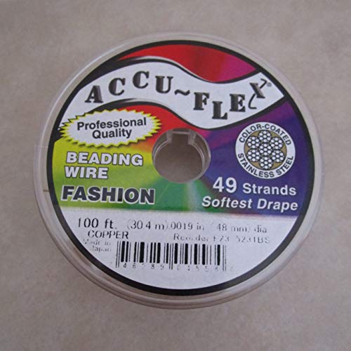 Accuflex Beading Wire Copper .019 Inch 49 Strand 100 Feet