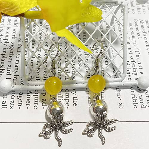 Heather's cf Silver Sea Charms – Antique Pendants, Non-Tarnish, Lead-Free & Nickel-Free, Bulk Ocean Animal Charms for DIY Jewelry, Bracelets, Necklaces, Earrings, Beach Craft Supplies (Sea Animals) - color: Octopus - 48 Pc