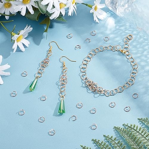 UNICRAFTALE About 500pcs Real 24K Gold Plated Open Jump Rings Stainless Steel O Shape Rings Jewelry Findings for DIY Bracelets Necklaces Jewelry Craft Making - color: Golden