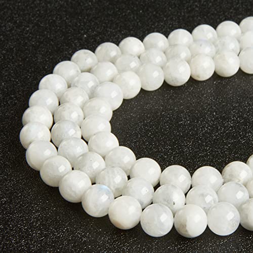 60pcs 6mm Moonstone Beads Natural Gemstone Beads Round Loose Beads for Jewelry Making - color: Moonstone, size: 6mm