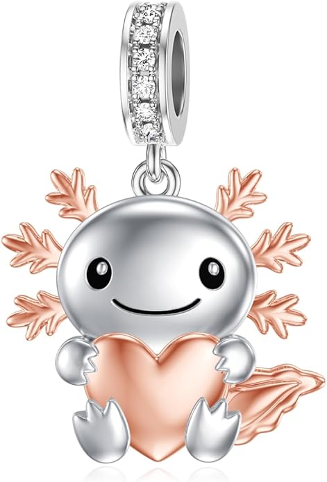 PROESS Sterling Silver/Red Panda/Cow/Highland Cow/Otter/Squirrel/Elephant/Axolotl/Cat/Fox/Bee/Butterfly/Hummingbird/Tiger/Lion/Mokeny/Koala/Dog Charm Animal Charms Bead for Jewelry Making