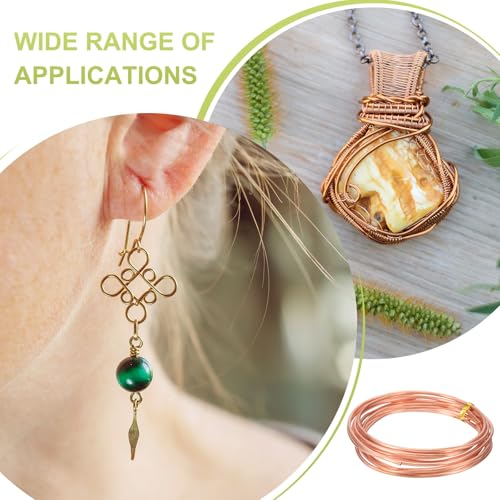 PATIKIL 99.9% Pure Copper Wire for Jewelry Making, 10 Gauge (2.6mm) Copper Craft Wire 9.8 Feet Beading Jewelry Making Supplies for Crafting Wreath Electroculture Gardening - size: 10 Gauge x 9.8 Feet