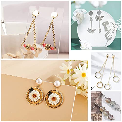 UNICRAFTALE 12pcs 3 Shapes 304 Stainless Steel Stud Earring Findings Mixed Shapes Stud Earring Findings Golden Stainless Steel Color Earrings Metal Ear Studs for DIY Jewelry Making Pin 0.7mm - color: 2 Colors/3 Styles Flower