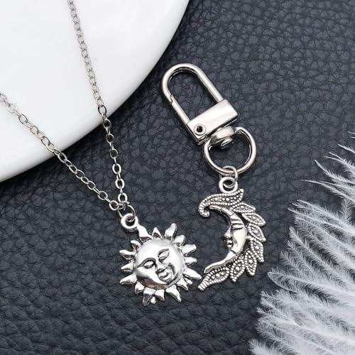 WOCRAFT 60pcs Antique Silver Sun Moon Star Bracelet Charms for Jewelry Making Sets DIY Necklace Bracelet Keychain Crafting Charms Kit Craft Supplies (SN833) - color: Antique Silver, size: Sun Moon Star Charms