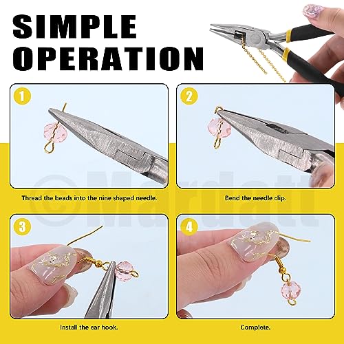 Mardatt Jewelry Making Supplies Kit: 1468Pcs Including Pliers, Wires, Jump Ring Opener, Tweezers & Accessories for Jewelry Making & Repair - size: No.7-1468Pcs