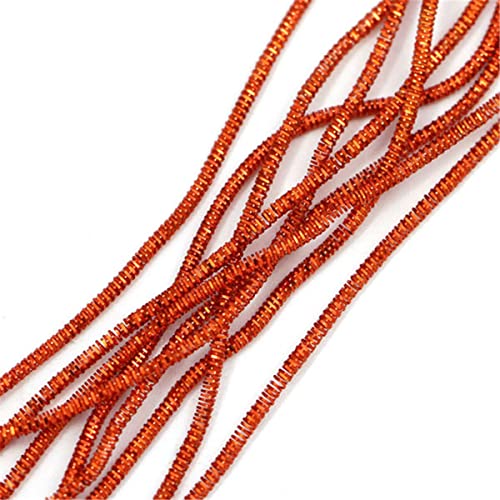 ECYC Ltd 10g 1.5mm French Bullion Wire, Spiral Copper Coil Wire French Coil Embroidery Wire French Metallic Wire Flexible Jewelry Wire for Embroidery, Beading, Jewelry Making, Garment Design - color: Orange
