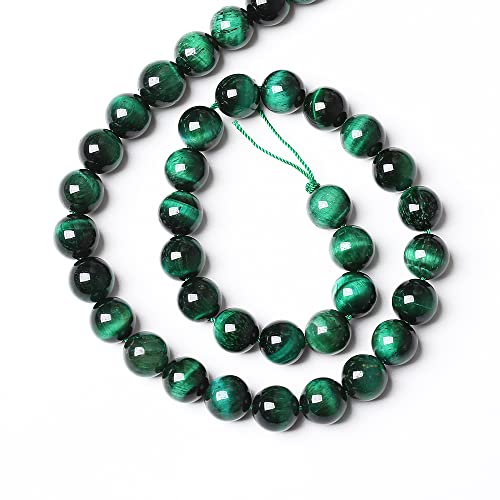 90PCS 4mm Top AAA Green Tiger Eye Beads Natural Stone Round Loose Beads for Jewelry Making DIY Bracelet,Necklace, Earrings 15" Inch (Green Tiger Eye Stone, 4mm) - color: Green Tiger Eye Stone, size: 4mm