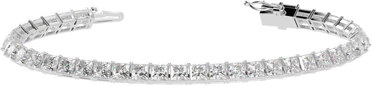 Houston Diamond District 2 to 28 Carat Lab Grown Diamond Classic Tennis Bracelet, 4-Prong Setting for Women (E-F Color, VS2-SI1 Clarity)