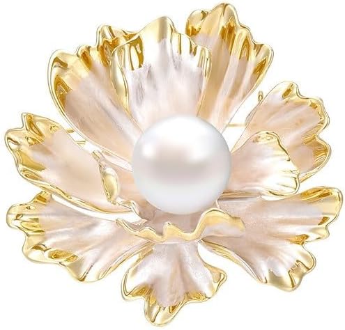 Flower Brooch Pin Rhinestones Pearl Flower Brooches Floral Pin Jewelry for Women Girls