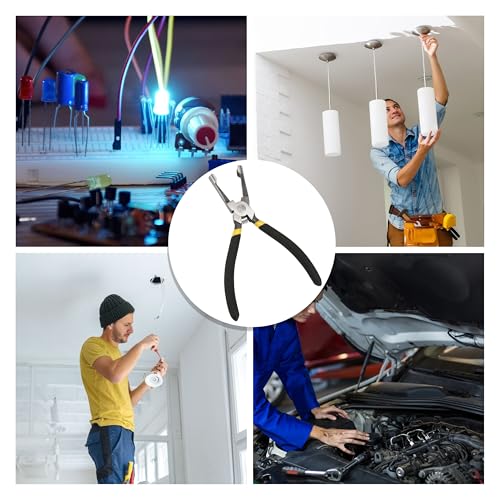 LED Pixel Plier, Insulated Gripping Pusher Clamp Tool, Specialty Plier Forceps for Perforated Word Row Hole, Piercing String, Cloth Lamp Light Bulb, Advertising Production Line Lights