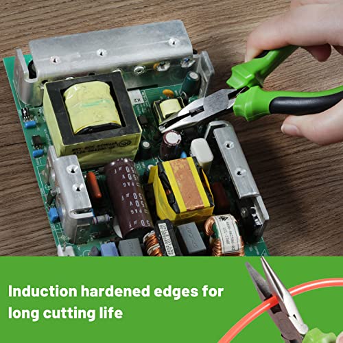 SPEEDWOX Mini Long Nose Pliers with Wire Cutter, Precision Fine Beading Pliers with Non-Serrated Jaws, Precision Jewelry Making Tool for Small Object Gripping - style: Long Nose Pliers with Cutter