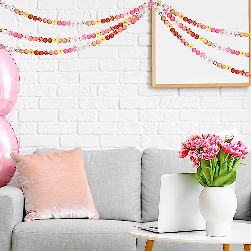 Tradder 200 Pcs Daisy Wooden Beads for Crafts 16mm 20mm Assorted Loose Spacer Round Daisy Flower Wood Beads for DIY Crafts Necklace Bracelet Jewelry Making Garland Home Decor - style: Daisy Flower