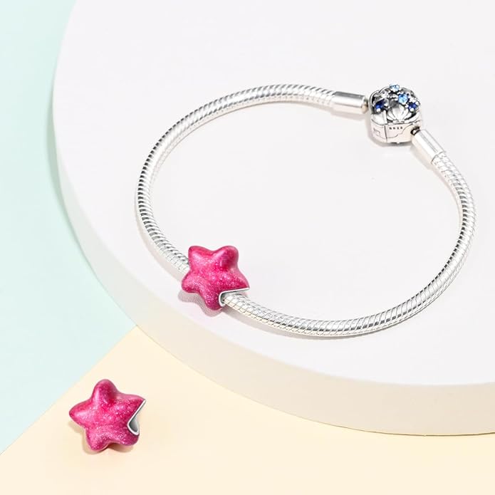 LIGHTDOG 925 Sterling Silver Charm fits Pandora Charm Bracelet Necklaces Pendant Bead Charms Jewelry Gift for Women Family Friends