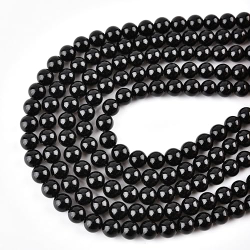 3mm Natural Black Onyx Beads Round Agate Gemstone Loose Beads for Jewelry Making (120-125pcs/strand) - color: Black Onyx, size: 3mm