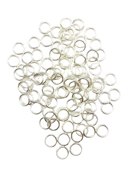 100pcs 925 Sterling Silver Open Jump Rings, 22 Gauge 4.7mm OD/3.5mm ID Made in USA by CRAFT WIRE - size: 4.7mm OD/3.5mm ID