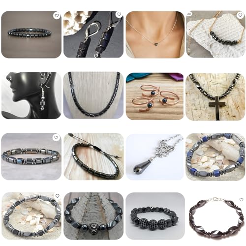 HAAMIIQII 65pcs 6mm Natural Black Hematite Loose Gemstone Beads Faceted Round Spacer Stone Beads for Jewelry Making DIY Bracelets Necklaces Crafting - color: Faceted Round, size: 6mm