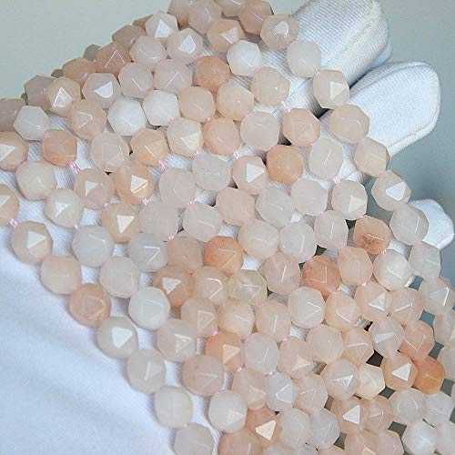 MJDCB Best Sellers Natural Stone Beads Faceted Polygon Pink Aventurine Crystal Energy Stone Healing Power for Jewelry Making(8mm) - color: Pink Aventurine