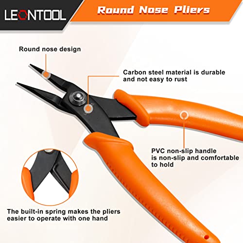Mini Round Nose Pliers with Smooth Jaws - 5-Inch Jewelry Making Precision Pliers - style: Round Nose Pliers