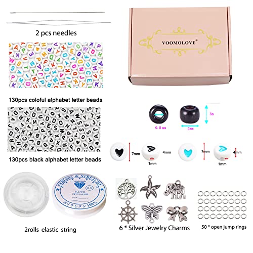 18800Pcs 3mm 48-Color Glass Seed Beads + 260 Alphabet Letter Beads DIY Jewelry Making Kit | Adult Craft Supplies with Elastic String, Charms, Rings for Bracelet Necklace Art Projects - color: 48 Colors