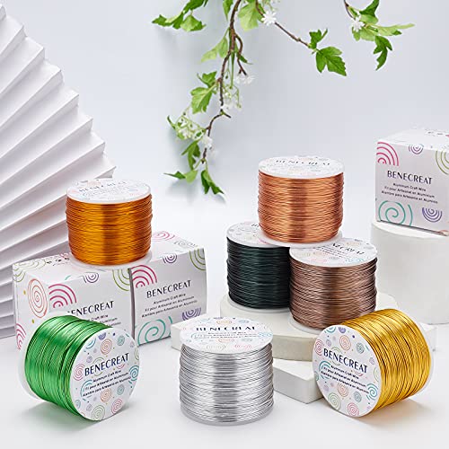 BENECREAT 754FT Matte Jewelry Craft Wire 20 Gauge Tarnish Resistant Aluminum Wire for Beading Necklace Jewelry Making, Coconut Brown - color: Coconut Brown