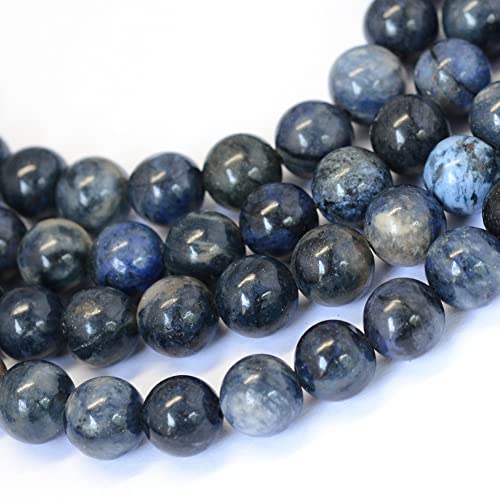 KISSITTY 235pcs 8mm Natural Sodalite Bead Strands, Natural Gemstone Crystal Beads Round Smooth Chakra Beads Energy Healing Crystals Gemstones for DIY Jewelry Bracelets Necklaces Making - color: Natural Sodalite Stone