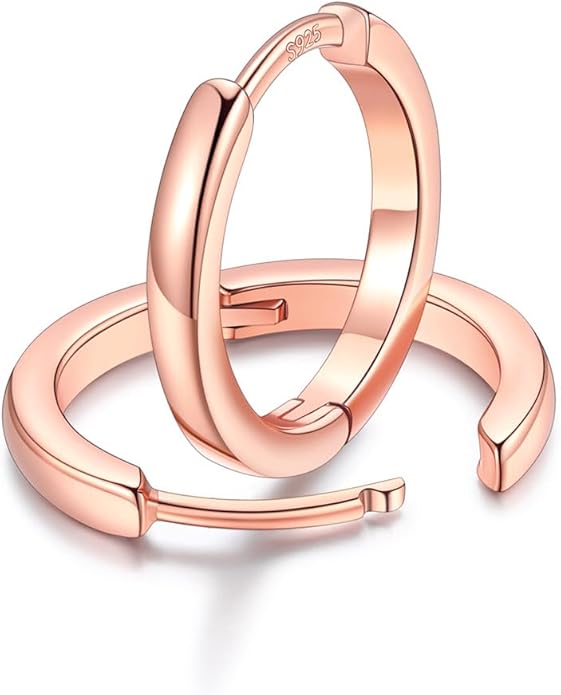 FaithHeart Sterling Silver Hoop Earrings for Women, Hypoallergenic Huggie Hoop Earrings Lightweight Small Cartilage Earrings Hoop Earring Dainty Everyday Earrings 6/8/10/12/14/15/16/18/20mm