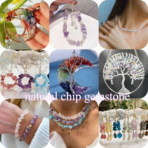 400pcs Natural Chip Stone Beads for Jewelry Making Rhodochrosite 5-8mm Irregular Gemstones Healing Crystal Loose Rocks Bead Hole Drilled for Ring Earrings Necklace Bracelet Making DIY Art Crafts - color: Rhodochrosite(2 Strands-62")