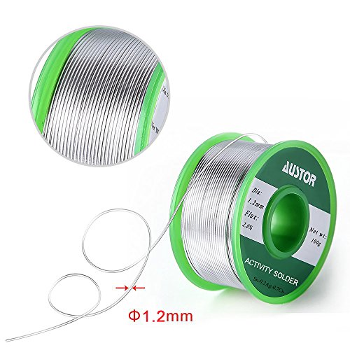 AUSTOR 1.2mm Lead Free Solder Wire with Rosin Core - size: 1.2mm 100g