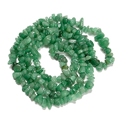3-5mm Natural Green Aventurine Gemstone Chips Loose Beads Semi Precious for Jewelry Making DIY Handmade Craft Supplies 1 Strand per Bag Approxi 32" - color: Green Aventurine