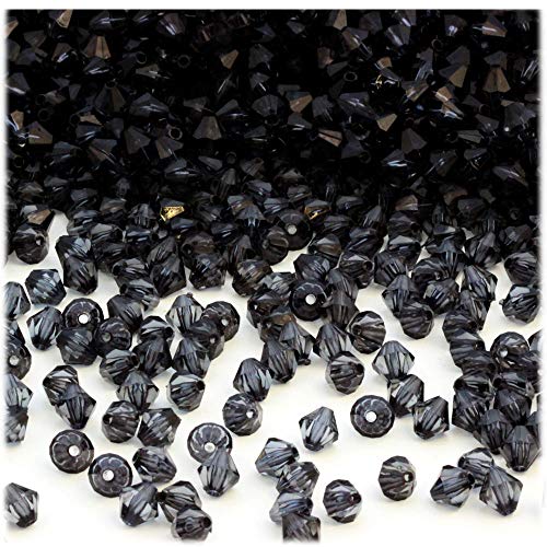The Crafts Outlet, 1,000-pc Acrylic Bicone Beads, Faceted, 4mm, Clear