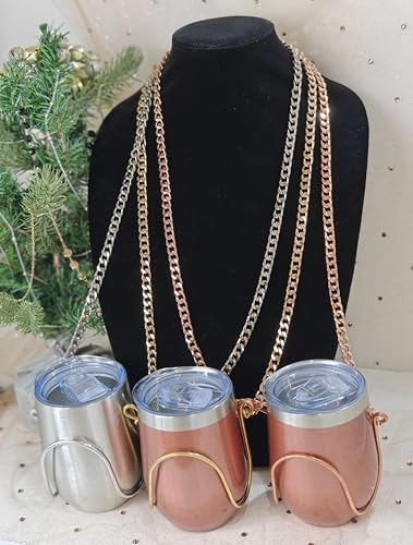 – (Silver, Gold or Bronze Chain Design The most unique, fashionable and functional product in beverage accessories - color: Silver