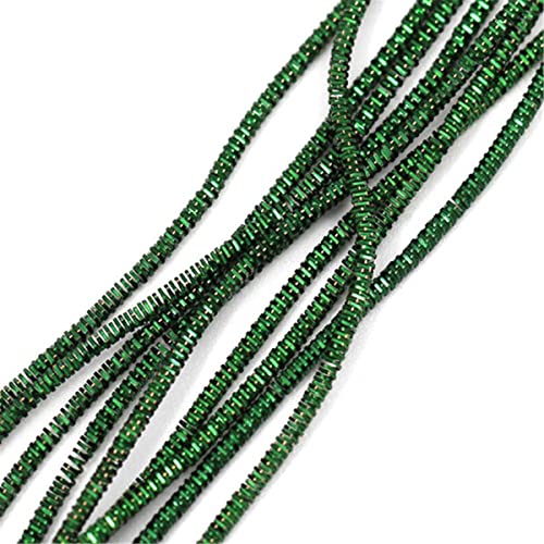 ECYC Ltd 10g 1.5mm French Bullion Wire, Spiral Copper Coil Wire French Coil Embroidery Wire French Metallic Wire Flexible Jewelry Wire for Embroidery, Beading, Jewelry Making, Garment Design - color: Dark Green