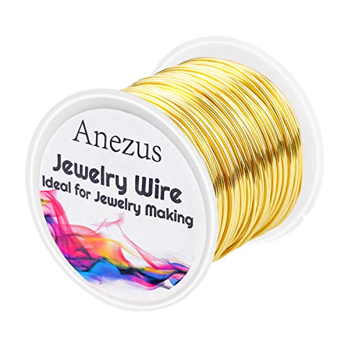 anezus 20 Gauge Jewelry Wire, 28 Yards Craft Wire Tarnish Resistant Copper Beading Wire for Jewelry Making Supplies and Crafting(Gold) - color: Gold