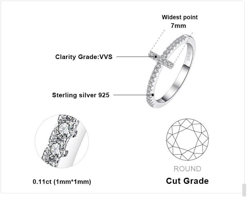 JewelryPalace 14k White Yellow Rose Gold Plated 925 Sterling Silver Rings for Women, Cubic Zirconia Promise Rings for Her, Stackable Wedding Bands Rings for Women Infinity Forever Love Knot Ring