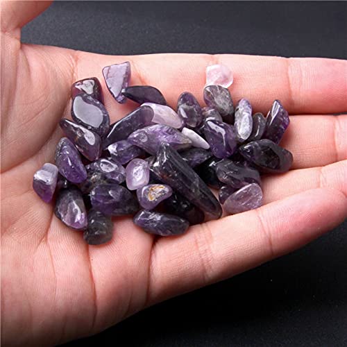 Natural 500 pcs Amethyst No Hole Undrilled Irregular Chip Gemstone Beads Rock Gravel Crystal Tumble Minerals Gravel Specimen Energy Decorative Stone Fish Tank Stone - color: Amethyst
