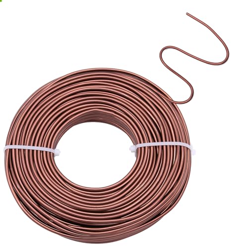 Coffee Copper Aluminum Craft Wire 0.8mm×100FT Bendable Metal Wire 20 Gauge for Jewelry Making DIY Art Projects Floral Fishing Reusable Wires - color: Coffee Copper, size: 20 Gauge(0.8mm)