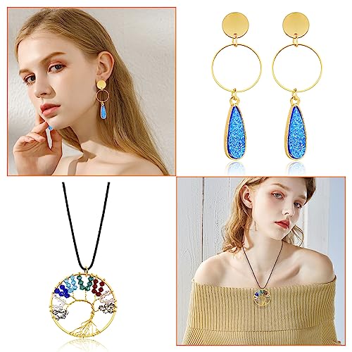 440pcs 60mm Earrings Beading Hoop for Jewelry Making,Beading Hoop Earrings Hypoallergenic Round Earrings Open Bezel Linking Ring for Jewelry Finding Supplies DIY Craft Earring Women Gifts(Gold) - color: Gold