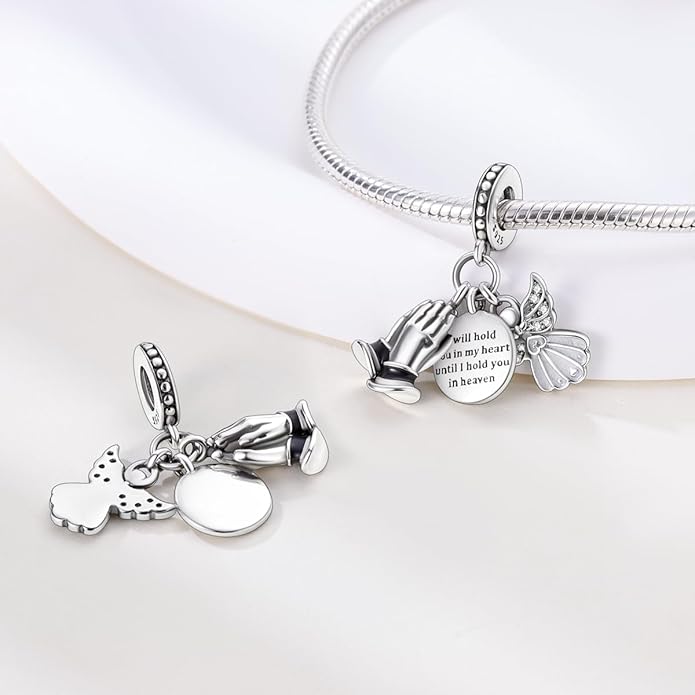 Parmuz 925 Sterling Silver Charm for Bracelet Necklace Dangle Love Mom Ocean travel Butterfly Party Charm Beads Pendants DIY Jewelry for Women